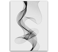 Canvas Print Elegant Poetry Modern Black and White Lines Curve Abstract Canvas Painting Art Print Poster Home Decor Wall Decoration 50x70cm Frameless