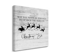 Canvas Print May You Never Be Too Old to Search The Skies On Christmas Eve Canvas Wall Art Prints on Canvas Ready To Hang Positive Sayings Wall Prints Decoration For Living Room Bathroom Bedroom