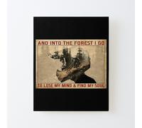 Canvas Print Only And Into The Forest I Go To Lose My Mind And Find My Soul - Mountain Biking MTB Poster Wall Art Room Decor 16x20 inch No Frame