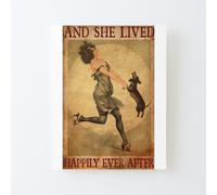 Canvas Print Only And She Lived Happily Ever After Dachshund Dog Lover Poster Wall Art Room Decor 16x20 inch No Frame