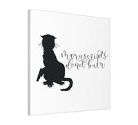 Canvas Print Only Master And Margarita, Manuscripts Don't Burn, Behemoth Silhouette Wall Art Poster Room Decor 18x18 inch No Frame