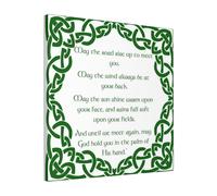 Canvas Print Only May The Road Rise Up To Meet You - Traditional Irish Blessing Wall Art Poster Room Decor 18x18 inch No Frame