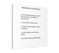 Canvas Print Only Regrets Of The Dying Wall Art Poster Room Decor 18x18 inch No Frame