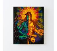Canvas Print Only ShivShakti God Shiva and Godesss Parvati Poster Wall Art Room Decor 16x20 inch No Frame