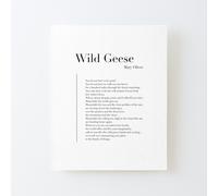 Canvas Print Only Wild Geese by Mary Oliver Poster Wall Art Room Decor 16x20 inch No Frame