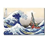 Canvas printing 50x70cm(19.7x27.6in) no frame The Legend Of Zelda Windwaker The Great Wave Art Canvas Poster Oil Painting Wall Picture Print Home Bedroom