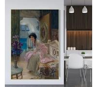 Canvas Prints Art Oil Painting Lawrence Alma Tadema《Watching and waiting》Artwork Poster Picture Wall Modern Home Decor(30x40CM/Frameless)
