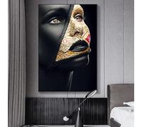Canvas Prints Artwork Picture Prints on Canvas Black background girl The Picture For Living Room Decoration Wall Art Posters Set for Living Room Decor Unframed 20x28cm