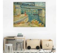 Canvas Prints Bridges across the Seine at Asnieres " Canvas Oil Painting Scenery Background Poster Wall Home Decoration(80x100cm)