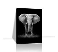Canvas Prints Wall Art Poster Modern Nature Aesthetic Zebra/ Rhino/ Lion/ Giraffe/ Elephant Animal Black And White Decorative Wall Art Painting, For Bedroom Living Room Corridor, Wall Decoration