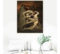Canvas Prints William Adolphe Bouguereau《Dante and Virgil in Hell》Canvas Oil Painting Artwork Poster Picture Home Decor(70x100cm)