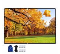 Canvas Projector Screen 60-300 Inch, Front Rear Projection, 16:9 4K HD Foldable Anti-Crease Movie Screen for Indoor Outdoor(250 inch 16: 9)