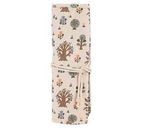Canvas Roll Up Pen Case Durable Washable Pouch for Art Students and Professionals Little Yellow Tree Color 15.1 X 14.6 X 0.4 for Color Pens and Paintbrushes
