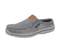 Canvas Shoes for Men, Slip On Walking Old Cloth Shoes One Foot Stirrup Thick Bottom Half Drag Casual Shoe Large Size Breathable Outdoor Shoe Lightweight Comfort Ergonomic Footwear Grey