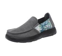 Canvas Shoes Men's Barefoot Shoes Comfortable and Breathable Trainers Lightweight Sports Shoes Walking Shoes Leisure Canvas Shoes Non-Slip Outdoor Fitness Shoes Classic Boat Sports Shoes Unisex, gray