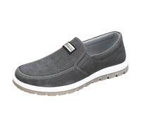 Canvas Shoes Men's Trainers Comfortable Walking Shoes with Soft Sole Casual Shoes Canvas Shoes Lightweight Low Shoes Simply Work Shoes Breathable Outdoor Shoes Wide Feet Single Shoes, black, 10 UK