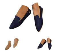 Canvas Shoes, Women's Flat Shoes, Summer, Pointed Toe, Breathable, Lightweight Loafers, Plain, Trendy, Slip-On Comfortable Casual Shoes, Outdoor Hiking, Casual Fabric Shoes, EU 35-41, black, 6 UK
