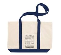 Canvas Shopping Tote Bag Nana's Rules Grandma Family & Friends Nana's Beach for Women Grandma Gifts, Royal Blue Design Only, One Size