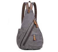 Canvas Sling Bag - Small Crossbody Backpack Shoulder Casual Daypack Chest Bags Rucksack for Men Women Outdoor Cycling Hiking Travel