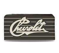 Canvas Snap Wallet - CHEVROLET Heritage Script/Stripe Charcoal/Tan