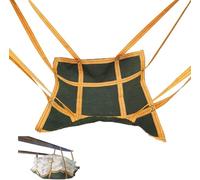 Canvas Soft Tray Bag, Hanging Lifting Net for Rigging and Hoisting, Heavy Duty Cargo Sling with Handles for Construction Moving Towing, 150cm x 150cm