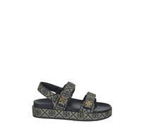 Canvas Sport Sandal Monogram Kira, female, Tory Burch, Flat Sandals, Multicolor, 3 UK, Shoes 3 UK
