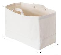 Canvas Storage Basket Large Foldable Cloth Organizer(B)