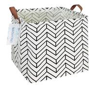 Canvas Storage Bins Toy Box Square Collapsible Waterproof Nursery Hamper for Laundry,Toy Organizer, Kids Hamper,Baby Room Decor (Geometric)