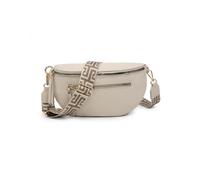Canvas Strap Sling Chest Bag with Tassels JFY Beige One Size