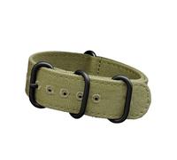 Canvas Strap Suitable Compatible With Citizen Seiko Water Ghost Eco-Drive Sao Orange Woven Belt Watch Band Outdoor Sports(Dark green-black,20mm)