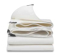 Canvas Tarp 1.2m x 1.5m 1.5m x 3m 1.8m x 1.8m 2m x 3m 3m x 4m - White Heavy Duty Waterproof Tarpaulin with Eyelets, Small Thick Oxford Tarp Sheet Cover Ground Sheet Camping (Size : 1x1.5m)