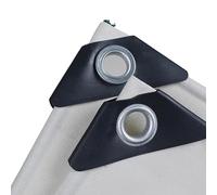 Canvas Tarpaulin 3x3m 3x4m 3x5m Waterproof Heavy Duty White Tarp Sheet Cover with Eyelets and Rope for Caravan, Pool, Boats(3x4m(9.8ftx13.1ft))