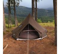Canvas Tent Shop 5M Kokoon Deluxe Bell Tent With Chimney Fitting, 100% Cotton Canvas, Cedar Brown