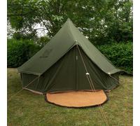 Canvas Tent Shop 5M Kokoon Deluxe Bell Tent With Chimney Fitting, 100% Cotton Canvas, Olive Green