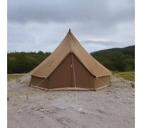 Canvas Tent Shop 5M Kokoon Deluxe Bell Tent With Chimney Fitting, 100% Cotton Canvas, Walnut Brown