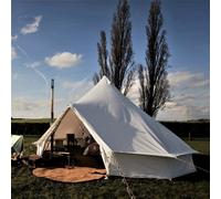 Canvas Tent Shop 5M Kokoon Deluxe Bell Tent With Chimney Fitting, 100% Cotton Canvas With Zipped Pvc Groundsheet