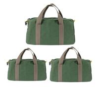 Canvas Tool Bag for Mechanics & DIY Users - Heavy-Duty Portable Hand Tool Pouch with Large Capacity, 30 x 18 x 12 cm (12 Inch), Green(16 inch)