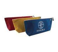 Canvas Tool Bag with Zipper, Assorted Colors 3 Pack Canvas Tool Pouch with Zipper, Coin Bag, Klein Tools 5539LCPAK