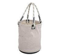 Canvas Tool Bucket Heavy Duty 30KG Load Capacity for Maintenance Work (White)