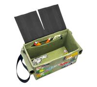 Canvas Tote Bag - 24x15x11 Cm Storage Pack 335g, 3D Embroidery Design, Multi Pocket Organization, Adjustable Shoulder Strap, Spacious Trash Can Shape | Stylish Carryall For Outfit Men Women Stud