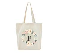 Canvas tote bag, A-Z 26 letters personalized gift bag, reusable eco-friendly shopping bag, gift bag, suitable for wedding birthday event party beach vacation.
