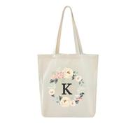 Canvas tote bag, A-Z 26 letters personalized gift bag, reusable eco-friendly shopping bag, gift bag, suitable for wedding birthday event party beach vacation.