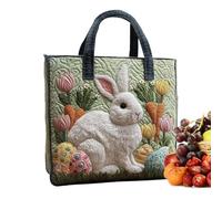 Canvas Tote Bag, Adorable Print, Cute Bunny Carry Function, Lightweight Fashion Accessory, Durable Cotton Bag with Spacious Interior, Category "Kids Girls Tote Bag" for the, multicoloured, C