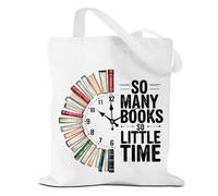 Canvas Tote Bag Book Lovers Gifts, Reusable Grocery Shopping Bag Shoulder Handbag for Work Beach, Funny Bookish Gifts for Women Reader Friend Sister Girls Nurse Teacher Daughter Birthday Christmas