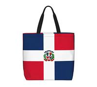Canvas Tote Bag Dominican Republic Flag Women Beach Bag Waterproof Folding Ladies Purse, For Christmas, Daily, Birthday, Gym, Graduation