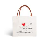 Canvas Tote Bag Farewell Gift Colleague, Gift Farewell Colleague, Work Colleague Thank You Gifts, Best Gifts for Birthday, Job Change, Favourite Colleague, Go to the next adventure, 48 x 33 x 15,5 cm