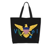 Canvas Tote Bag Flag Of The United States Virgin Womens Tote Bag Casual Shopping Bags Girls Shoulder Bags, For Work, Christmas, Birthday, 50x40cm