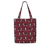 Canvas Tote Bag for Women,Capacity Shoulder Handbags Tote Bags Reusable Grocery,Border Collie Dog Breed Pet Lovers Sewing Projects Ruby