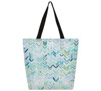 Canvas Tote Bag Green Watercolor Arrow Shopping Bag School Canvas Shoulder Bags Women Men Fashion Handbag