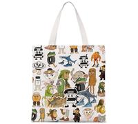 Canvas Tote Bag, Italian Brainrot Theme Tote Bags, 40×35CM Large Capacity Canvas Bag mit Sturdy Handle for Picnics, Village Markets, Coffee Runs, Gifts for Classic of Mountains and Seas Lovers